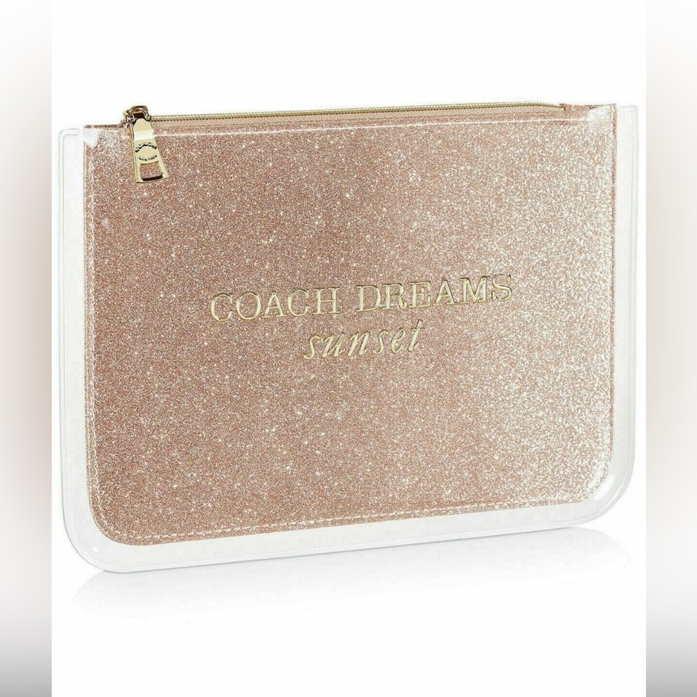 Coach New Dreams Sunset Glitter Cosmetic Bag